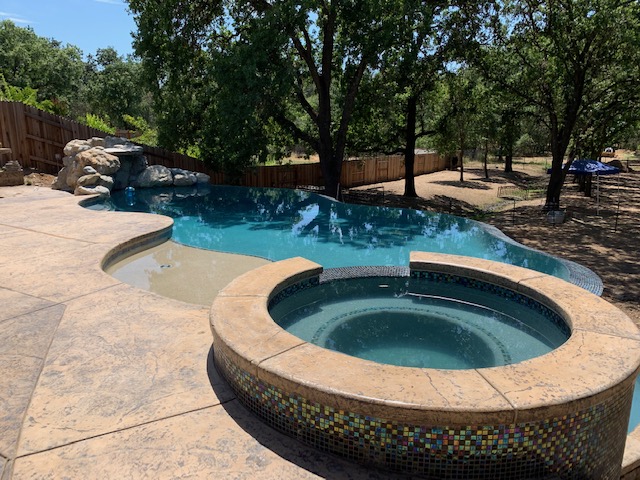 Pool & Spa with Mosaic Tile